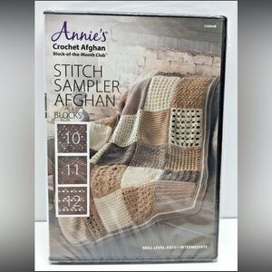 New Annie's Crochet Afghan DVD – Stitch Sampler Afghan Blocks 10, 11, 12 (2018)